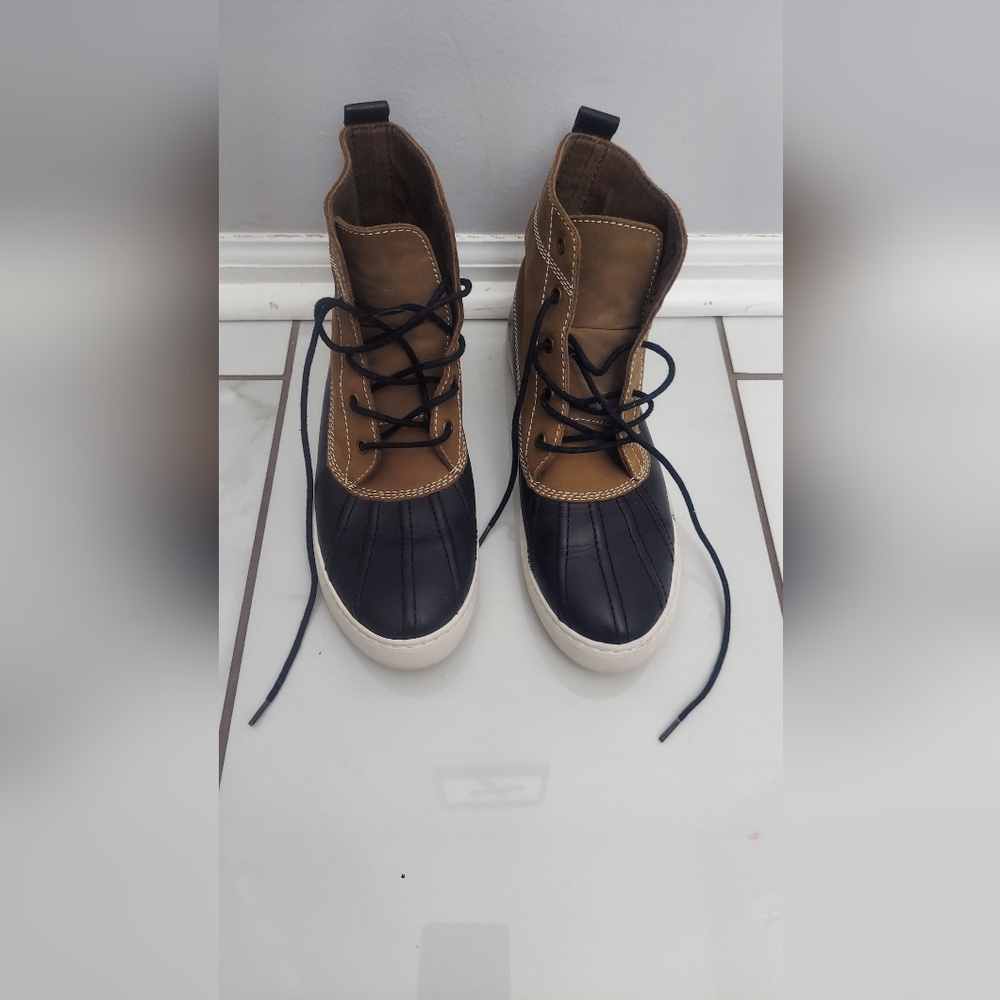 Men's Black and Brown Boots